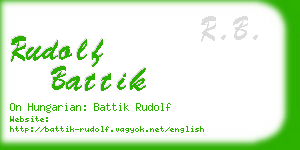 rudolf battik business card